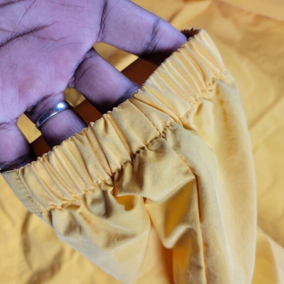 Nautica Jacket Mens Large Yellow Lightweight Hooded Sailing Windbreaker Spellout - Picture 6 of 9